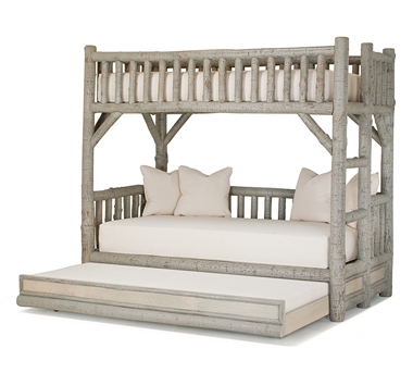 Bunk Bed w/Trundle #4259, Pewter finish, by La Lune Collection