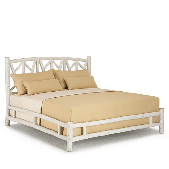 Rustic Bed King #4648 (Shown in Antique White Finish)