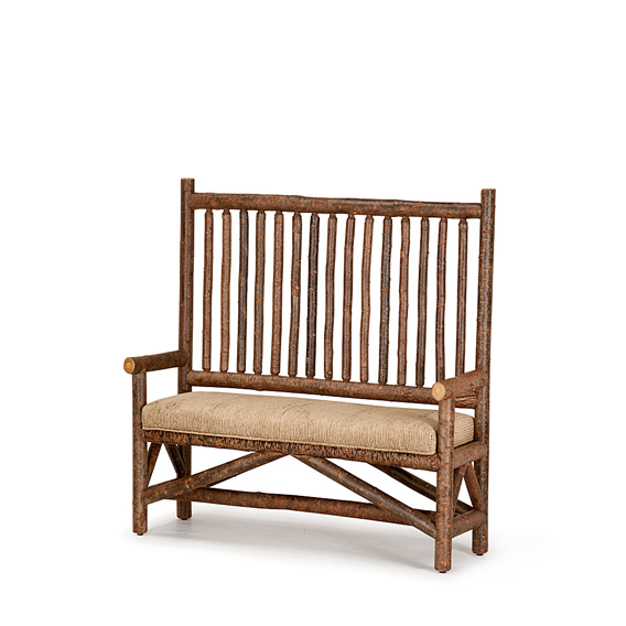 Rustic Deacon's Bench #1149 shown in Natural Finish (on Bark)