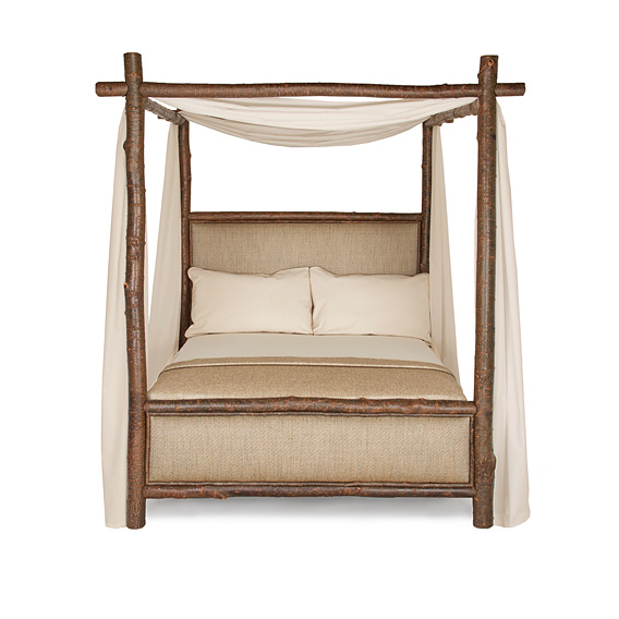 Rustic Canopy Bed Queen #4544 (Shown in Natural Finish)