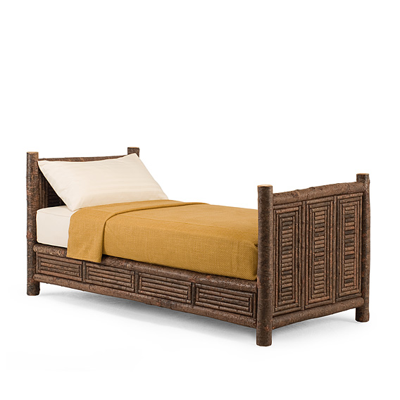Rustic Daybed #4076 shown in Natural Finish (on Bark)