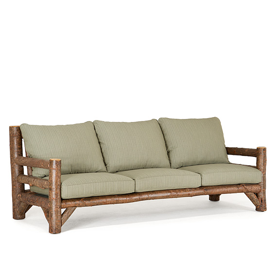 Rustic Sofa #1247 shown in Natural Finish (on Bark)