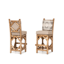 Rustic Bar Stool #1298 (Shown in Pecan Finish with Optional Loose Cushions) La Lune Collection