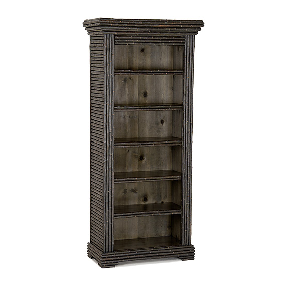 Rustic Five Shelf Bookcase #2500 (shown in Ebony Finish)