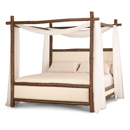 Rustic Canopy Bed King #4546 (Shown in Natural Finish) La Lune Collection