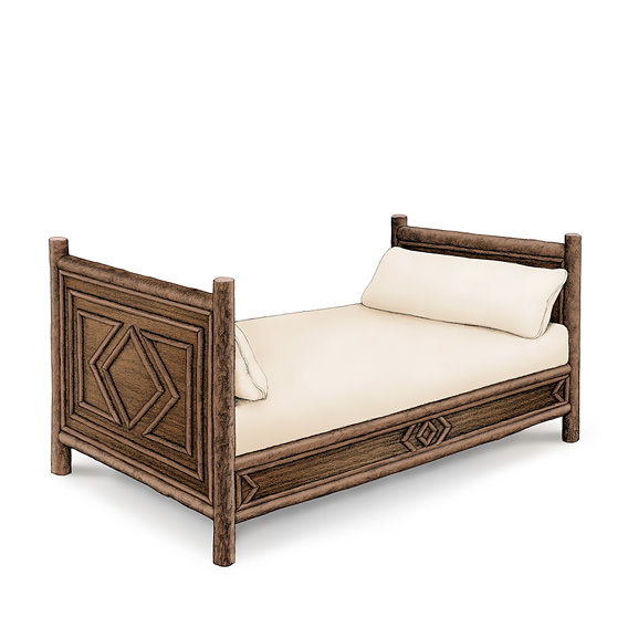Rustic Daybed #4238 shown in Natural Finish (on Bark)