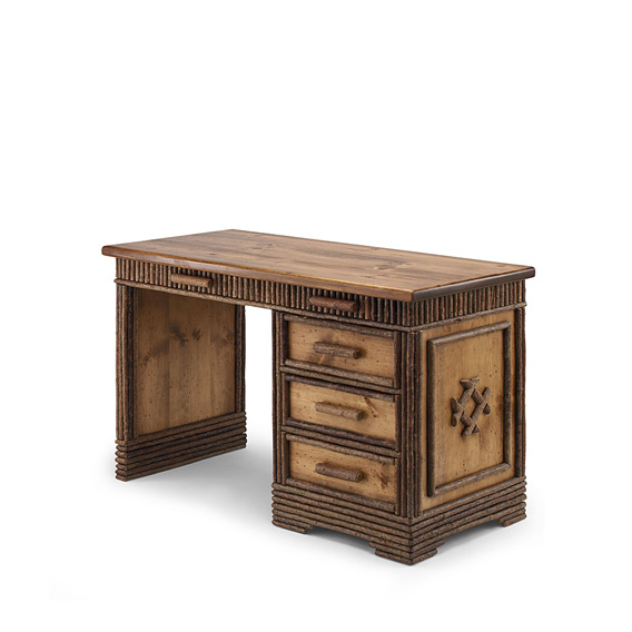 Rustic Desk #2174 shown in Natural Finish (on Bark)