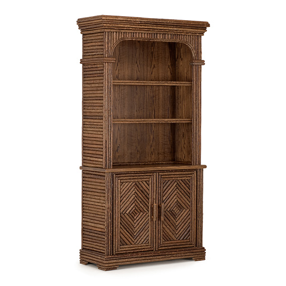 Rustic Hutch #2041 shown in Natural Finish (on Bark)