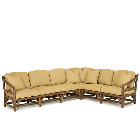 Rustic Sectional #1568L (shown in Natural Finish)