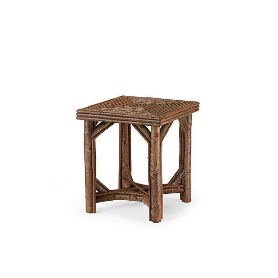Rustic Side Table #3224 with Willow Top (Shown in Natural Finish)