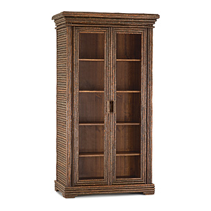 Rustic Armoire with Glass Doors 