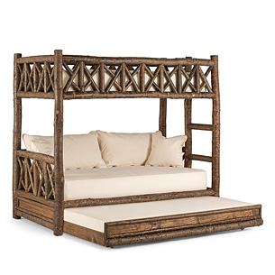 Rustic Bunk Bed with Trundle 