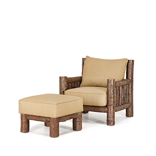 Rustic Lounge Chair & Ottoman