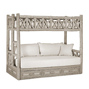 Rustic Bunk Bed with Drawers Twin/Twin (Ladder Left) #4620L