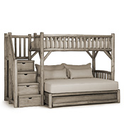 Bunk Bed w/Trundle & Stairs #4696L (XL-Twin/Queen/Twin, Stairs Left)